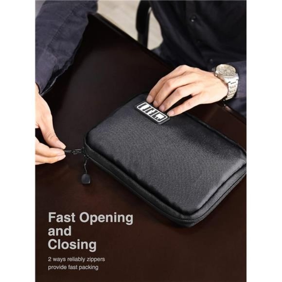 Electronics Organizer, Cord Organizer Travel,Portable Tech Bag,Travel Cable Case - Picture 6 of 6